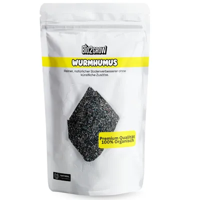 Produktbild von Bio2grow Wurmhumus 1L Organisch - Nährstoffreicher Bodenverbesserer - Für Garten & Zimmerpflanzen