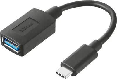 Produktbild von Trust Calyx - USB-C-zu-USB-A-Adapterkabel (schwarz)
