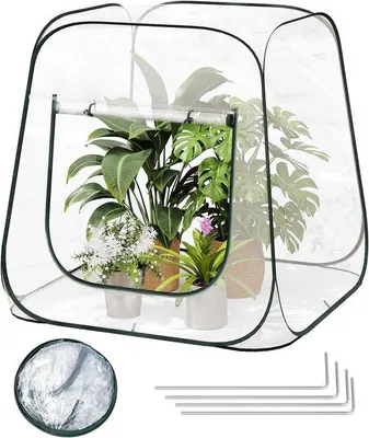 Produktbild von Famanu Pop-up Mini-Gewächshaus wasserdicht - Transparent, 100x100x97 cm