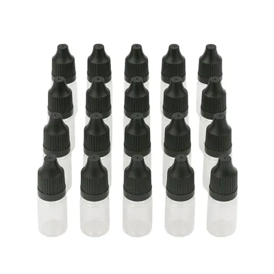 Produktbild von 20 Tropfflaschen 10ml – Leere Mini Fläschchen mit Tropfeinsatz & Schraubdeckel – Nachfüllbar für DIY, Öle, E-Liquids, Kosmetik – Set
