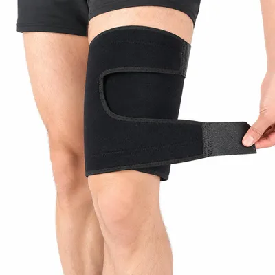 Produktbild von COOL-i Oberschenkel Kompressionsbandage, Verstellbare Hamstring Bandage mit Anti Rutsch Silikon für Sport, Fitness & Alltag