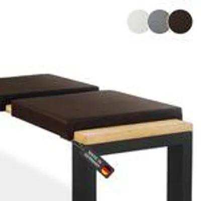 Image de Coussin de support pour banc, avec 2 sangles antidérapantes, rembourrage doux