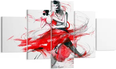 Produktbild von Bild auf Leinwand - Leinwandbild - Tanz Aktion Aktivität - 125x70cm - Wand Bild - Wanddeko - Leinwanddruck - Bilder - Kunstdruck - Wanddekoration - Leinwand bilder - Wandkunst - EA125x70-3052