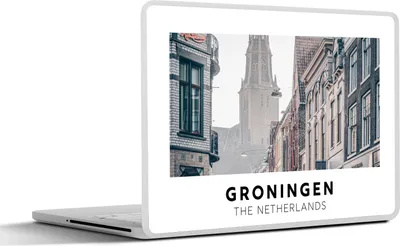 Produktbild von MuchoWow® Laptop Aufkleber Sticker Cover Groningen - Niederlande - Toren 30x22 cm - Laptop-Sticker