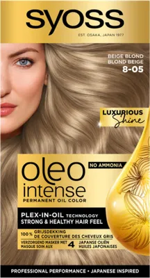 Produktbild von SYOSS – Oleo Intense 8-05 Beigeblond – Haarfärbemittel – Ammoniakfrei – Grauabdeckung – Langanhaltende Farbe - 1 Stück