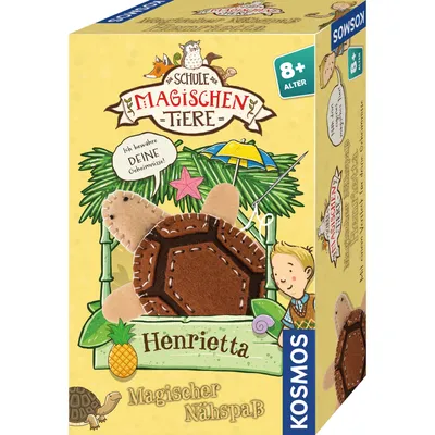 Immagine prodotto di KOSMOS 698928 La Scuola degli Animali Magici - Divertimento creativo con il cucito: Henrietta, kit da cucito per principianti e bambini dai 8 anni in su, include feltro, ago, filo da ricamo e materiale di imbottitura, set creativo per bambini