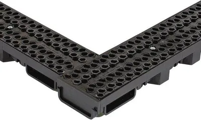 Zdjęcie produktu dla Zestaw 2 końcówek do rynien odpływowych - plastikowe - wysokość 60 mm