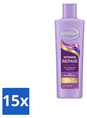 Productafbeelding van 15 x Andrélon Intense Repair Shampoo - 250 ml - Voordeelverpakking - 15 stuks