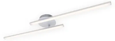 Produktbild von LED Deckenleuchte 2-flammig 18 Watt 3000K Aluminiumfarbig Metall Briloner