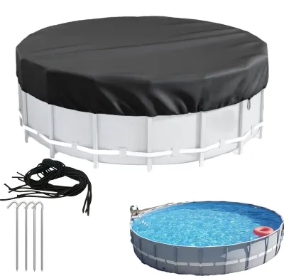 Image de Couverture étanche pour piscine, adaptée aux piscines rondes