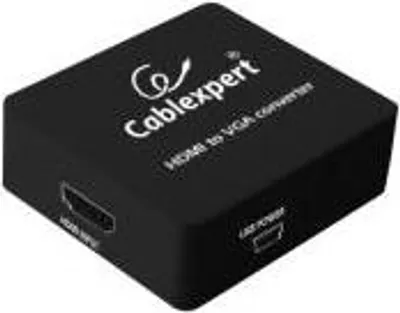 Zdjęcie produktu dla Gembird HDMI/VGA converter, Czarny, 66 mm, 55 mm, 20 mm, 40 g, 200 mm