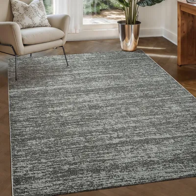 Productafbeelding van Unyqoos® Oslo kortpolig vloerkleed, 300x400 cm – effen, modern woonkleed van polypropyleen, grijs, 1850 g/m²