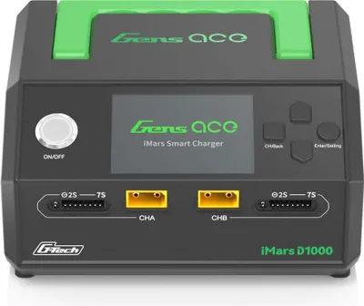 Obrázek produktu pro Gens ace GEAD1000-EB, Lithium-polymerová (LiPo), Lithium-ion (Li-ion), Nikl-metal hydridová (NiMH)