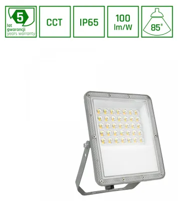 Produktbild von NOCTIS LED Fluter Außenleuchte 30W IP65 CCT Grau