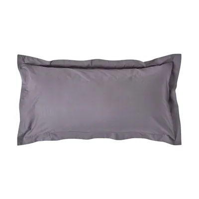 Obrázek produktu pro HOMESCAPES Povlak na polštář se stojatým švem Hustota vláken 200 Antracit, 50 x 90 cm