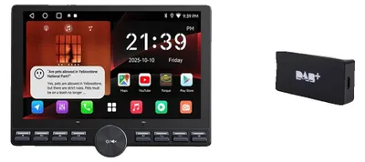 Zdjęcie produktu dla Carplay, wyświetlacz o przekątnej 10 cali, odtwarzacz multimedialny, z odbiornikiem DAB