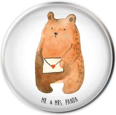 Produktbild von Mr. & Mrs. Panda Waschbecken Stöpsel Bär Liebesbrief - Weiß - Geschenk, Abflussstopfen, Freund, Ablaufgarnitur, Vermissen, Waschbecken-Stopfen, waschbeckenstöpsel