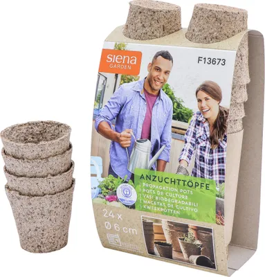 Produktbild von SIENA GARDEN 24 Anzuchttöpfe Ø 6 cm rund