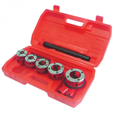 Obrázek produktu pro Sada závitových svorek Dönges, DIY, ráčna/rukojeť/vložka. 3/8"-1.1/4"