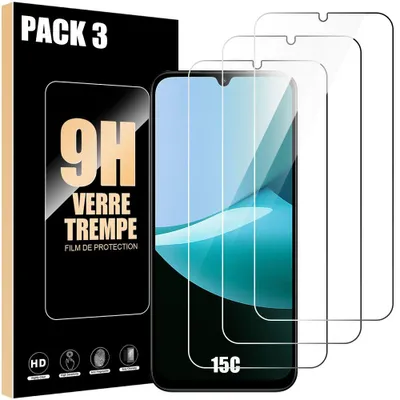 Image de 3 Verre Trempé pour Xiaomi Redmi 15C 4G/5G, Protection d'écran Anti-Rayures 9H Antichoc Transparent