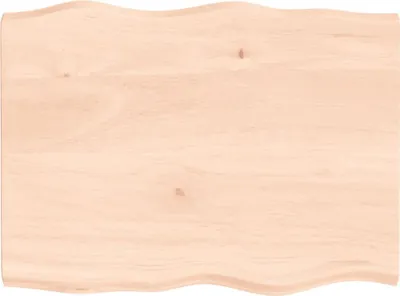 Produktbild von The Living Store Tischplatte 80x60x(2-4) cm Massivholz Unbehandelt Baumkante