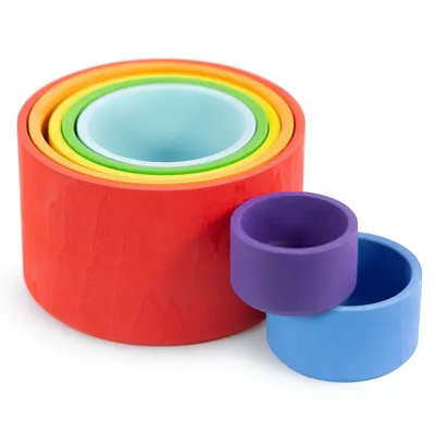 Produktbild von Ulanik Holzset " Sortierbecher " Farbe 7 Stück