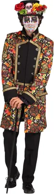 Produktbild von T2363-SKUC-L bunt Gravedgger Totenkopf Herren Jacke Tag der Toten/Mexican Skull Gr.L