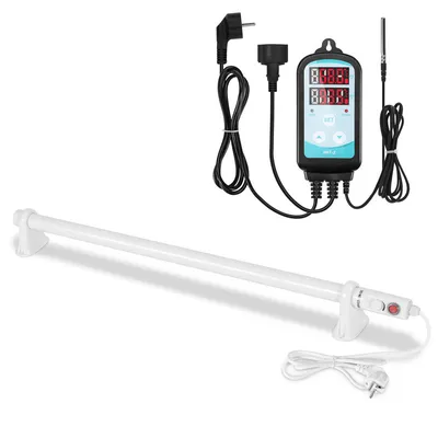 Immagine prodotto di Jopassy Riscaldatore per serre 135W con regolatore di temperatura digitale 3000W Riscaldatore elettrico a stelo bianco per serre Installazione flessibile
