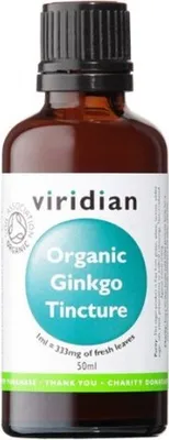Obrázek produktu pro Viridian Ginkgo Biloba Tincture 50ml Organic