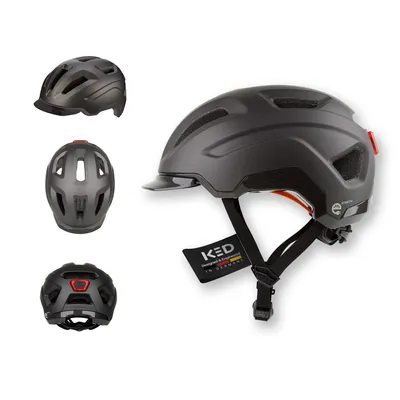 Produktbild von Pedalon E-Bike Fahrradhelm Damen Herren, mit LED-Rücklicht, Maxshell-Technologie, superleichter Helm Farbe: Pedalon Black Matt Größe: 56-59 (M)