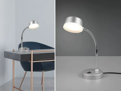 Obrázek produktu pro LED stolní lampa KIKO flexibilní, plastová titanová, 34 cm vysoká