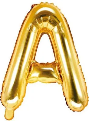 Image de Ballon en plastique doré 35 cm lettre A