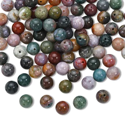 Produktbild von Edelsteinperlen 8 mm, 100 Stücke, rund, für DIY Schmuck