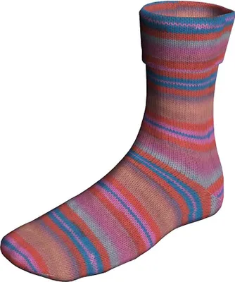 Produktbild von Lang Yarns - Super Soxx Color 4-fach DiscoSoxx 0521 orange blau rosa