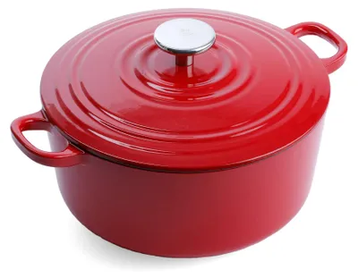 Produktbild von BK Cookware Deutsches Emaille-Gusseisen, 24 cm/4,2 Liter Schmortopf Auflaufform