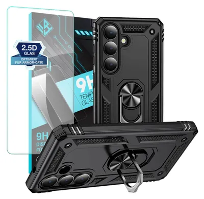 Produktbild von Armor Outdoor Handyhülle für Samsung Galaxy S26 Handy Panzer Case Schutzhülle mit 9H Displayglas Displayschutz Farbe: Schwarz