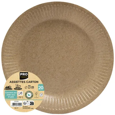 Immagine prodotto di PROnappe 79109I 20 piatti di carta PROnappe Ø 23,0 cm
