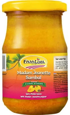 Produktbild von Faja Lobi Madam Jeanette Piccalilly 195g – Würzige, scharfe Chili-Sauce