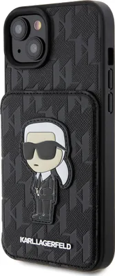 Image de Karl Lagerfeld iPhone 15 Plus & 14 Plus Coque arrière - SAFFIANO CARDSLOT - Noir