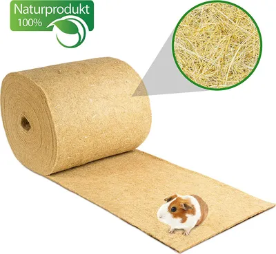 Produktbild von Nagerteppich aus 100% Hanf auf Rolle mit 25m Länge, 40cm Breite, 5mm dick  Hanfteppich für alle Arten Kleintiere, Hanfmatte Nagermatte Nager-Teppich Einstreu-Ersatz