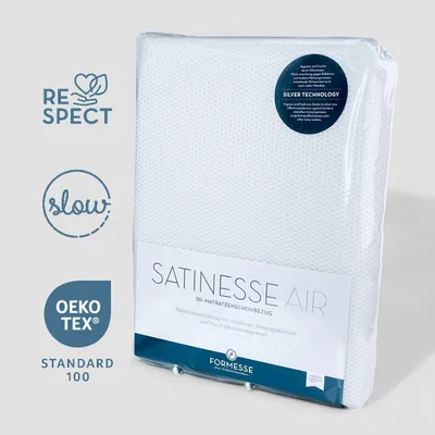 A product packaged in clear plastic, showing labels and logos.