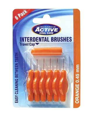 Zdjęcie produktu dla Active, czyściki do przestrzeni międzyzębowych 0,45mm, 6 sztuk