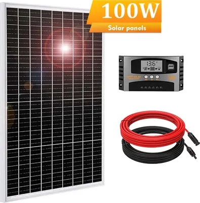 Produktbild von 100W solární systém kompletní balení mono solární modul solární sada ostrovní systém obytných aut