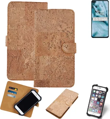 Produktbild von K-S-Trade Hülle kompatibel mit OnePlus Nord N10 5G  Kork Handyhülle Cover  Schutzhülle TPU Case Bumper in Hellbraun, (1x)