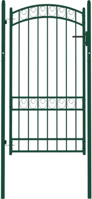 Immagine prodotto di Cancello per recinzione con piano ad arco in acciaio 100x175 cm Verde