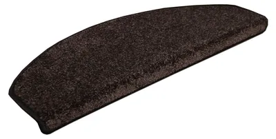Produktbild von Edel Velours Stufenmatte Pearl Dunkelbraun (halbrund), Größe:24x65 cm = 1 Stck.