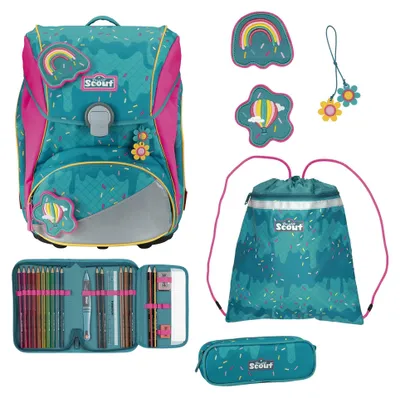 Produktbild von Scout Alpha Happy Confetti Schulrucksack Set 4tlg.