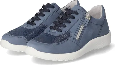 Zdjęcie produktu dla Niskie trampki damskie Beliana KIRA 04 Blue Leather Textile Mix Rozmiar: 39
