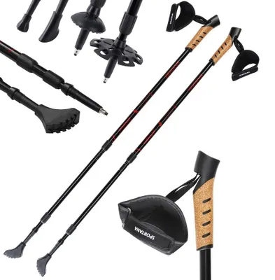 Immagine prodotto di Bastoncini da Nordic Walking regolabili, da 68 a 135 cm, con sistema antiurto