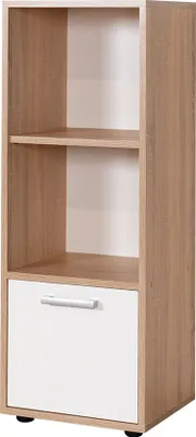 Produktbild von Bücherregal Palpala 02, Farbe: Eiche Sonoma / Weiß - 110 x 41 x 35 cm (H x B x T)